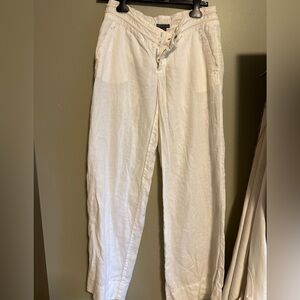 Armani exchange linen white pants. Wide leg. Size S or 2-4. Like new.